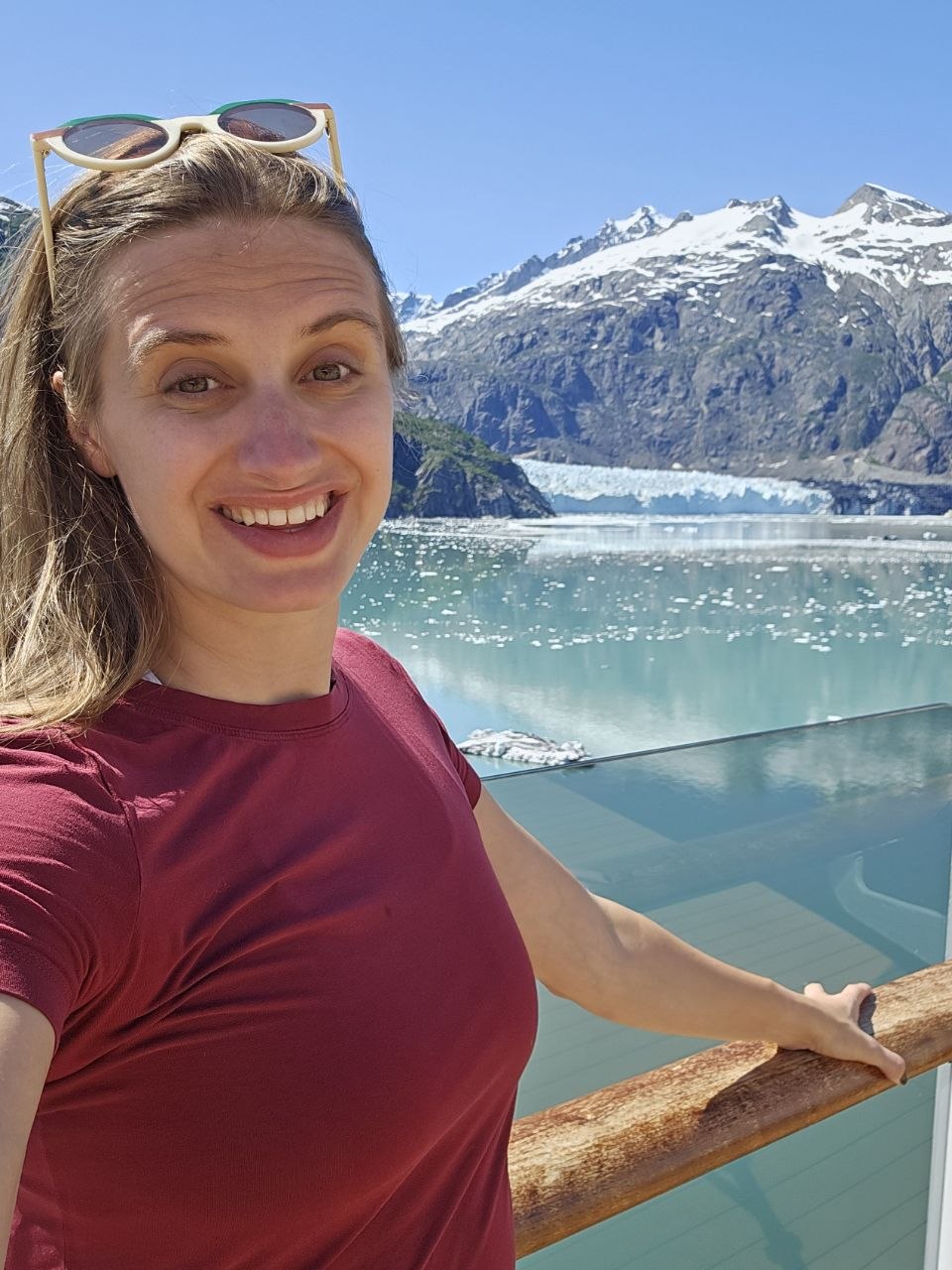 Ola Bazukevich on an Alaska cruise
