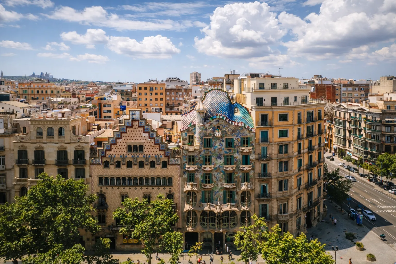 Casa Batlló i Casa Amatller Barcelona Passeig de Gràcia architektura Gaudí